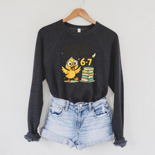 How Many Nights Reading Duck 67 Meme Book Lovers Raglan Sleeve Sweatshirt - Bookorys CA