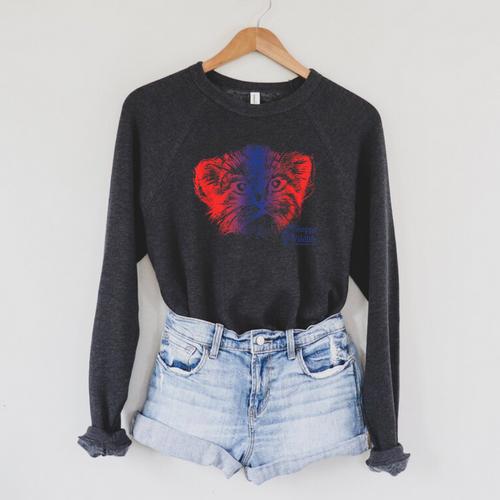 Pallas Cat Books Raglan Sleeve Sweatshirt - Bookorys AU