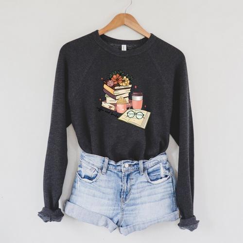 Read Books Drink Coffee For Women Premium Tri-Blend Raglan Sleeve Sweatshirt - Bookorys DE