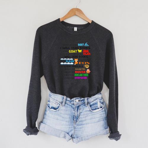 Read My Shirt Day For Kids Boy Girls i Will Read Books Raglan Sleeve Sweatshirt - Bookorys