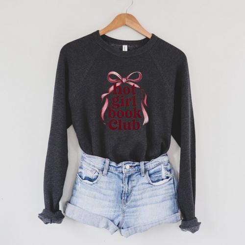 Reading Read Books Reader Nerd Hot Girl Book Club Premium Tri-Blend Raglan Sleeve Sweatshirt - Bookorys