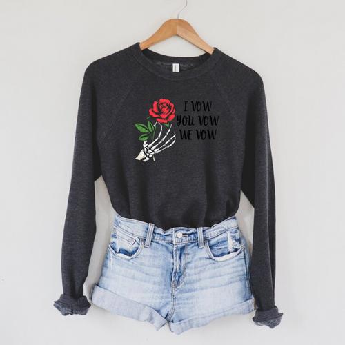 Smutty Book ShirtI Vow You Vow We Vow Merch Dark Romance Premium Tri-Blend Raglan Sleeve Sweatshirt - Bookorys