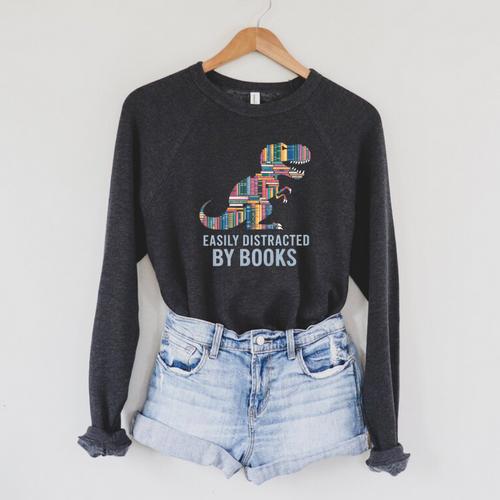 Stuffed T Rex Trex Stuffy Books Nerds Dinosaur Costume Trex Raglan Sleeve Sweatshirt - Bookorys DE