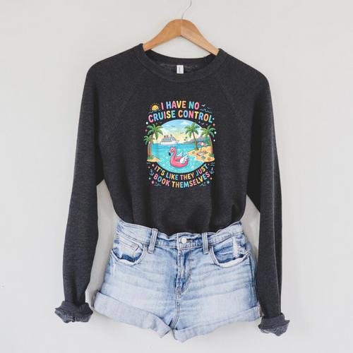 Tropical Trip They Just Book Themselves Tourist Raglan Sleeve Sweatshirt - Bookorys DE