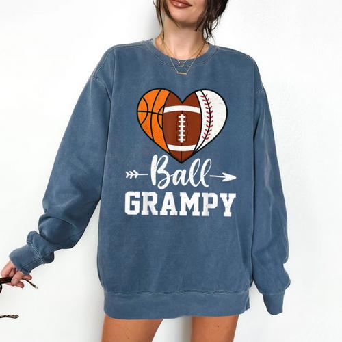 Ball Grampy Basketball Football Baseball Player Comfort Colors Sweatshirt - Sportilla