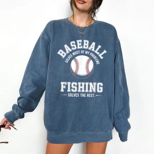 Baseball & Fishing Comfort Colors Sweatshirt - Sportilla