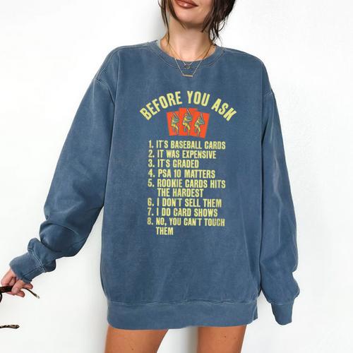 Baseball Card Collector Baseball Card Trading Comfort Colors Sweatshirt - Sportilla