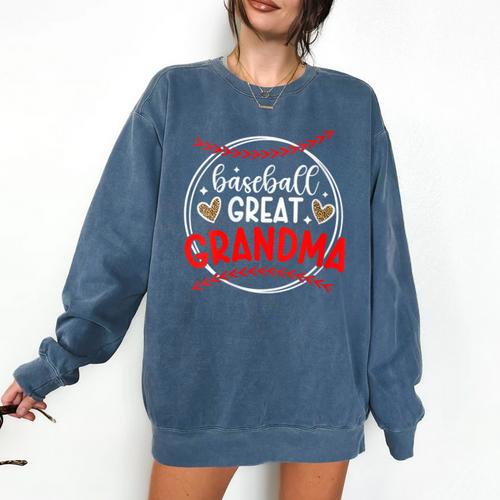 Baseball Great Grandma Of A Baseball Player Great Grandma Comfort Colors Sweatshirt - Sportilla