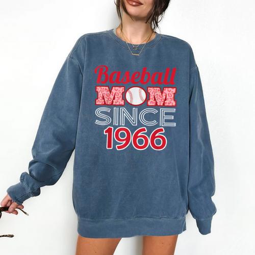 Baseball Mom Since 1966 Comfort Colors Sweatshirt - Sportilla