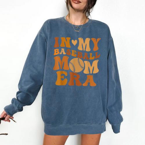 In My Baseball Mom Era For Mama Comfort Colors Sweatshirt - Sportilla