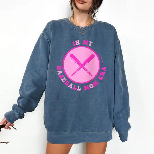 In My Baseball Mom Era Retro Game Day Mom Era 2 Sides Comfort Colors Sweatshirt - Sportilla