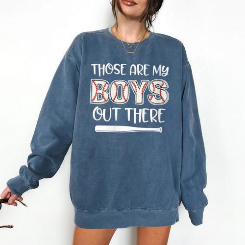 Baseball Mom And Grandma Those Are My Boys Baseball Game Comfort Colors Sweatshirt - Sportilla