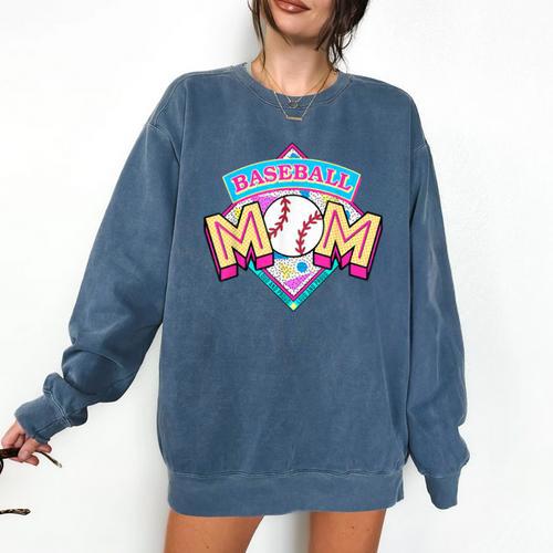 Baseball Mom Loud And Proud Game Day Sport Mother's Day Comfort Colors Sweatshirt - Sportilla