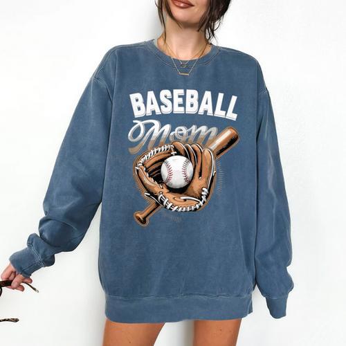 Baseball Mom Baseball Player Comfort Colors Sweatshirt - Sportilla