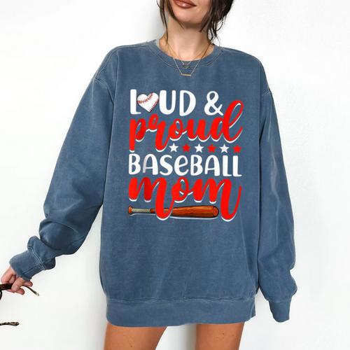 Baseball Mom Sport Mommy Baseball Mama Mother's Day Comfort Colors Sweatshirt - Sportilla