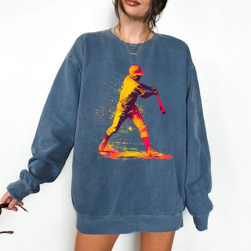 Baseball Player Comfort Colors Sweatshirt - Sportilla