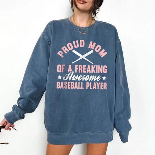Baseball Player Pitcher Catcher Baseball Mom Mother Comfort Colors Sweatshirt - Sportilla