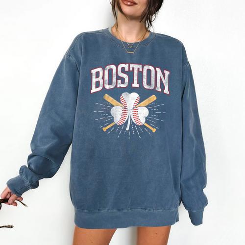 Baseball Shamrock Boston Massachusetts St Patrick’s Day Comfort Colors Sweatshirt - Sportilla