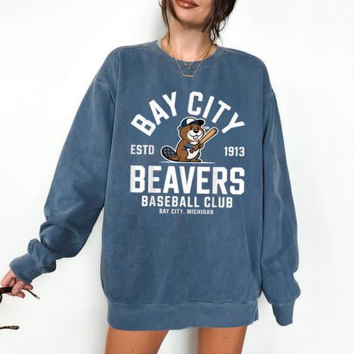 Bay City Beavers Baseball Club Estd 1913 Comfort Colors Sweatshirt - Sportilla