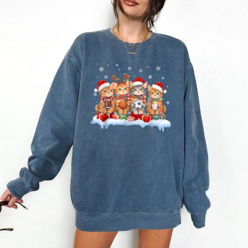 Football Baseball Basketball Player Sport Christmas Comfort Colors Sweatshirt - Sportilla