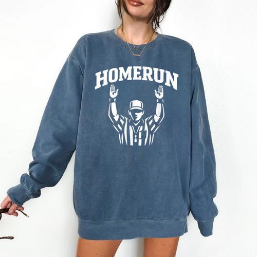 Football Referee Tee Touchdown Baseball Homerun Comfort Colors Sweatshirt - Sportilla