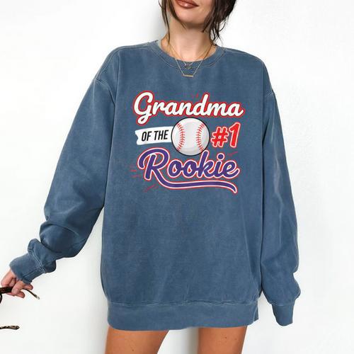 Grandparent Grandma Of The 1 Rookie Baseball Comfort Colors Sweatshirt - Sportilla
