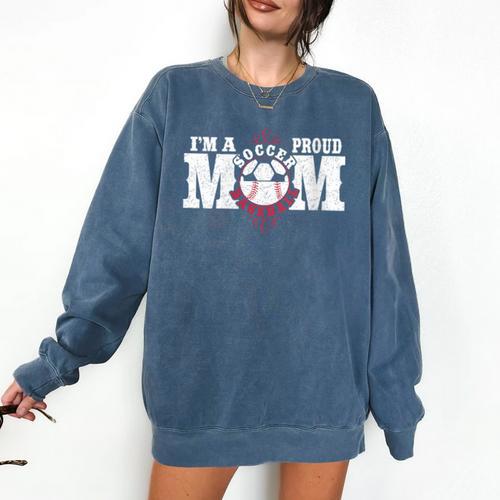 I'm a Proud Soccer Baseball Mom Comfort Colors Sweatshirt - Sportilla
