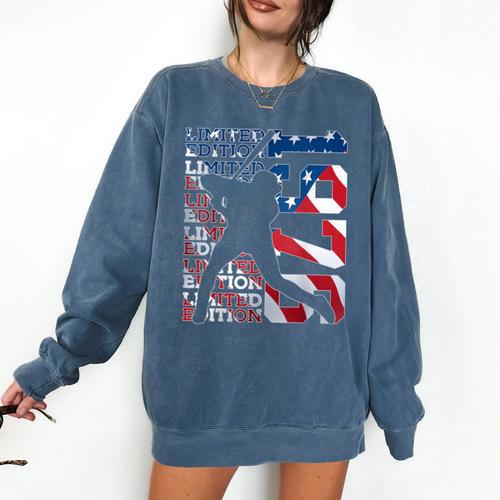 Limited Edition 1976 Baseball 50TH Birthday Comfort Colors Sweatshirt - Sportilla