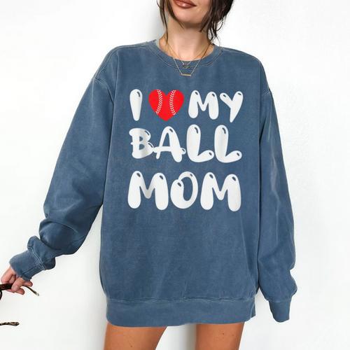 I LOVE MY BASEBALL MOM Comfort Colors Sweatshirt - Sportilla