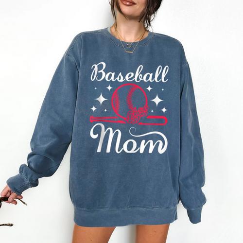 Mommy Baseball Mom Comfort Colors Sweatshirt - Sportilla
