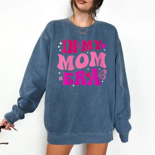 In My T-Ball Mom Era Leopard Baseball Mom Groovy Comfort Colors Sweatshirt - Sportilla