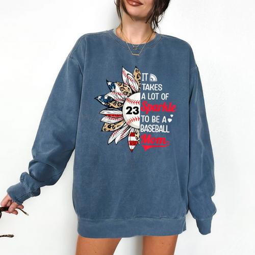 It Takes A Lot Of Sparkle To Be A Baseball Mom Comfort Colors Sweatshirt - Sportilla