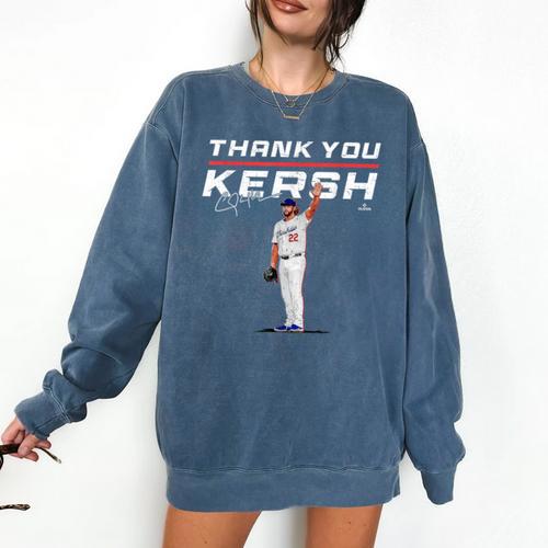 Thank You Kersh Clayton Kershaw Los Angeles Baseball MLBPA Comfort Colors Sweatshirt - Sportilla