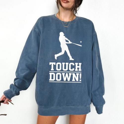 Touchdown Baseball Football Sports Comfort Colors Sweatshirt - Sportilla