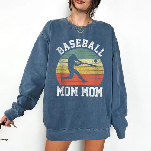 Vintage Baseball Mom Mom Baseball Lover Comfort Colors Sweatshirt - Sportilla
