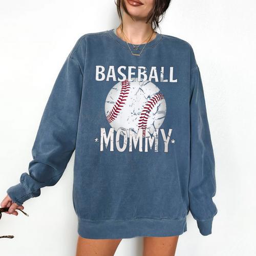 Vintage Baseball Mommy Mother's Day Sports Lover Mom Comfort Colors Sweatshirt - Sportilla