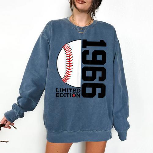 60th Birthday Baseball Limited Edition 1966 Comfort Colors Sweatshirt - Sportilla