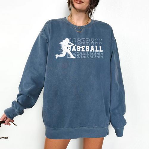 Baseball Batter Team Sport Player Coach Family Friends Fans Comfort Colors Sweatshirt - Sportilla