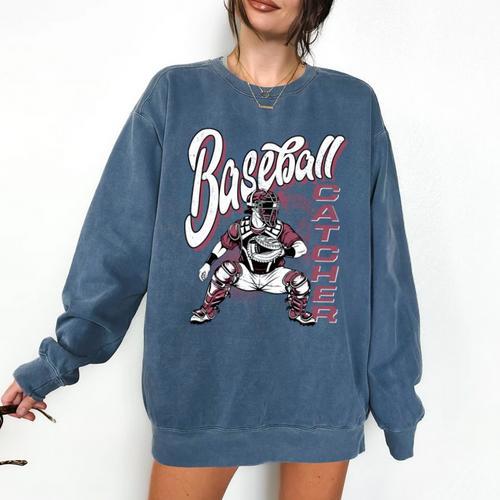 Baseball Catcher Gear Home Plate Comfort Colors Sweatshirt - Sportilla
