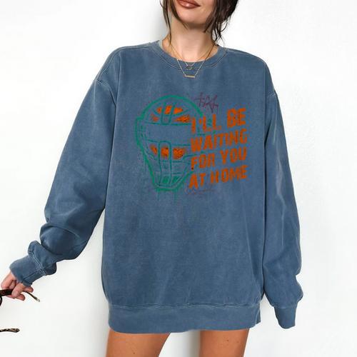 Baseball Catcher Waiting At Home Aggressive Player Quote Comfort Colors Sweatshirt - Sportilla