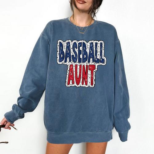 Baseball Mama Dalmatian Spots Baseball Mom Comfort Colors Sweatshirt - Sportilla