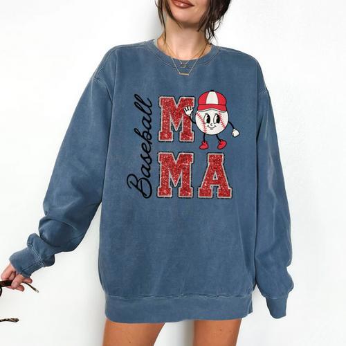 Baseball Mama Baseball Mom Game Day Senior Night Comfort Colors Sweatshirt - Sportilla