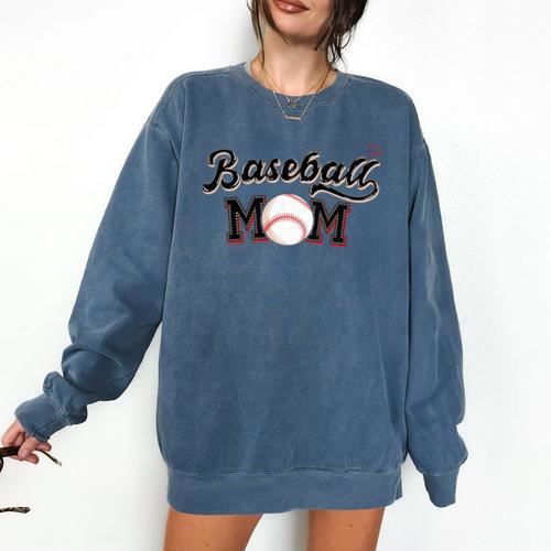 Baseball Mom Baseball Comfort Colors Sweatshirt - Sportilla