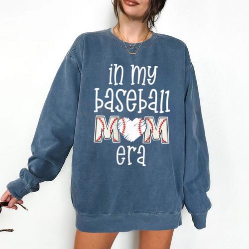 Baseball Mom Era Gameday In My Baseball Mom Era Comfort Colors Sweatshirt - Sportilla