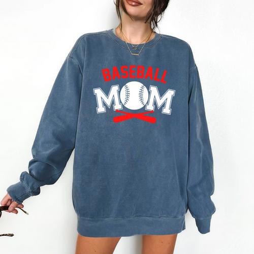 Baseball Mom Baseball Player For Mother's Day Comfort Colors Sweatshirt - Sportilla