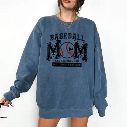 Baseball Mom Shirt Baseball Mama Loud And Proud Comfort Colors Sweatshirt - Sportilla