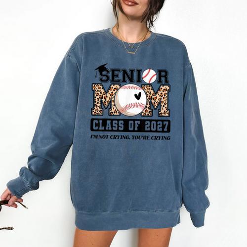 Baseball Senior Class Of 2027 Senior 2027 Graduation Women Comfort Colors Sweatshirt - Sportilla