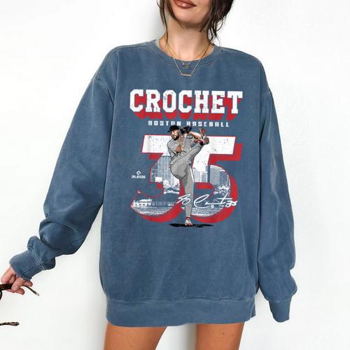 Garrett Crochet Boston Baseball Players MLBGCR201M Comfort Colors Sweatshirt - Sportilla