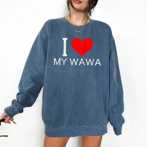 I Heart My Wawa Raglan Baseball Tee Comfort Colors Sweatshirt - Sportilla