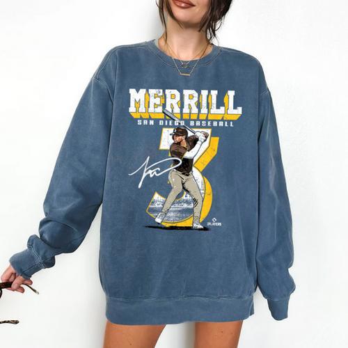 Jackson Merrill San Diego MLB Baseball Player MLBJME201M Comfort Colors Sweatshirt - Sportilla
